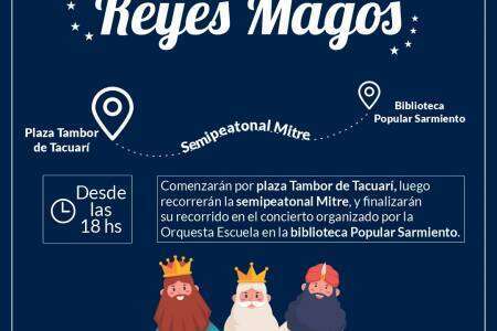 Los Reyes Magos realizarán una intervención callejera por el centro de la ciudad.