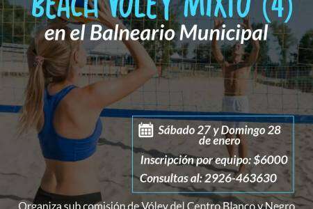 Torneo de Beach Vóley Mixto (4) en el Balneario Municipal