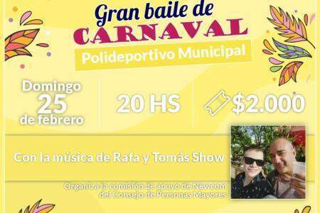 Gran baile de Carnaval en el Polideportivo Municipal