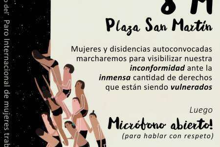 Convocatoria por el Día Internacional de la Mujer Trabajadora este viernes en la Plaza San Martín