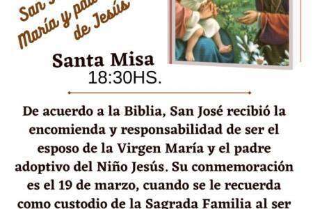 Solemnidad de San José, esposo de María y padre adoptivo de Jesús