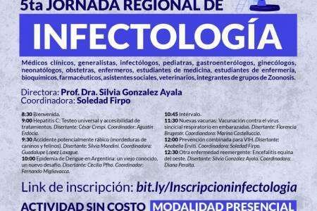 Se acerca la 5ta. Jornada Regional de Infectología