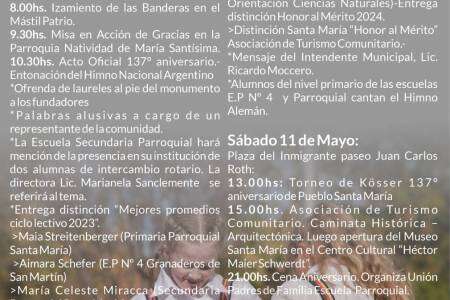 Santa María celebra sus 137° años revalorizando su legado cultural