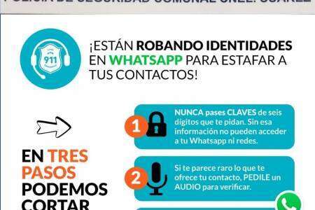 Parte de prensa de la Policía de Coronel Suárez:  hackeos de WhatsApp