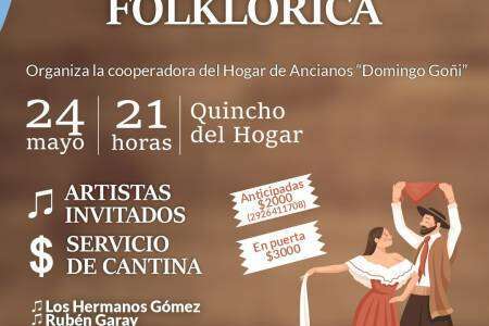 Gran Peña Folklórica en el quincho de Hogar de Ancianos