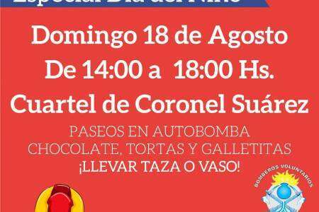 Día de la niñez: Los chicos podrán ser bomberos "por un día"