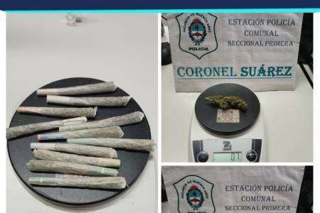 Secuestraron 11 cigarrillos y un frasco de flores de cannabis a dos menores en la Plaza San Martín 