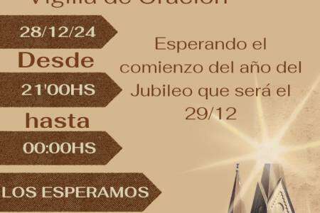 Vigilia de oración por el comienzo del año de jubileo