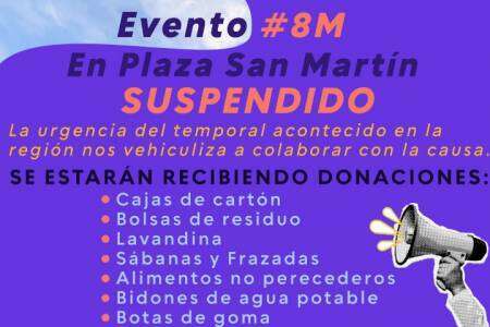 Evento 8 de Marzo suspendido