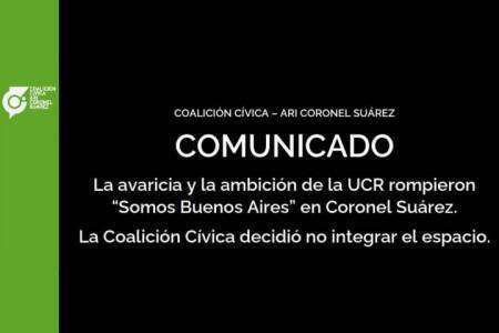 La avaricia y la ambición de la UCR rompieron "Somos Buenos Aires" en Coronel Suárez 