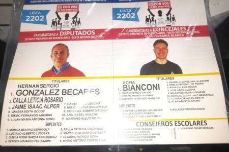 Bahía Blanca: una lista tuvo que bajarse de las elecciones por llevar una foto equivocada en las boletas