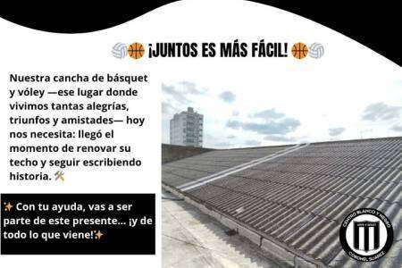 Blanco y Negro lanzó una campaña para renovar el techo del gimnasio