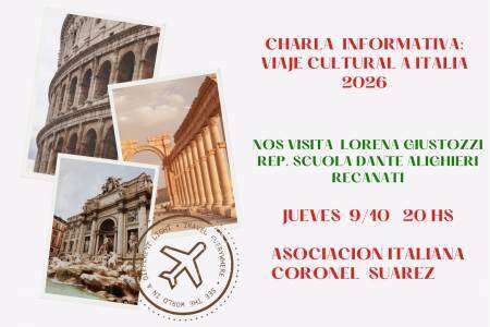 Cursos de idioma y cultura italiana: reunión informativa este jueves