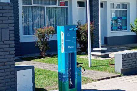 Nueva estación sustentable de bicicletas en Pueblo Santa María