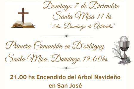 Actividades del II Domingo de Adviento y Solemnidad de la Inmaculada Concepción