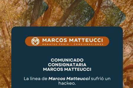 Comunicado Consignataria Marcos Matteucci - La línea sufrió un hackeo