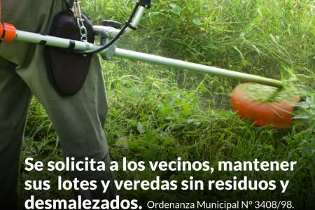 Mantener los terrenos limpios es responsabilidad de todos