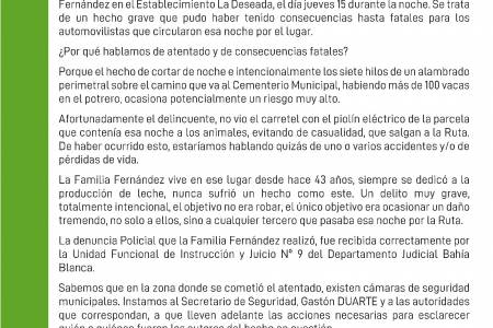 La Coalición Cívica vincula el atentado a la familia Fernández con el rechazo del aumento de tasas y la creación del nuevo impuesto a los combustibles