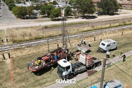 Comenzó la obra del nuevo pozo de agua sobre avenida Casey