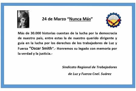 24 de Marzo “Nunca Mas”