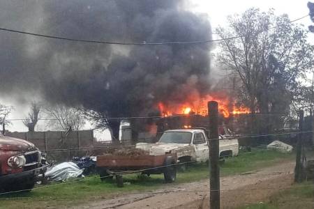 Incendio en una vivienda de Santa María