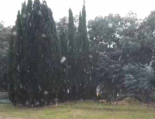 Nieve en las Sierras, sector "El Mirador"