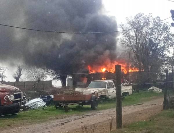 Incendio en una vivienda de Santa María