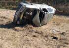 Un fallecido y dos heridos en un vuelco en el camino al monolito