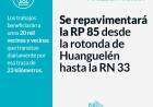 Se repavimentará la RP 85 desde la rotonda de Huanguelén hasta la RN 33