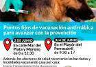 Puntos fijos de vacunación antirrábica para avanzar con la prevención