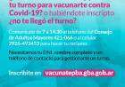 Vacunate Suárez - ¿Tenés más de 60 años y perdiste tu turno para vacunarte contra Covid-19? o habiéndote inscripto no te llegó el turno?