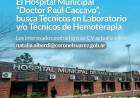 El Hospital Municipal “Doctor Raúl Caccavo”, busca Técnicos en Laboratorio y/o Técnicos de Hemoterapia 