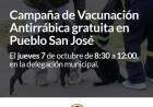 Campaña de vacunación Antirrábica gratuita en Pueblo San José