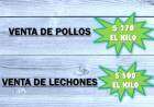 Venta de pollos y lechones a cargo de la Escuela Agropecuaria