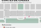 CORTE DE CALLES: Para el armado del escenario donde tocará KAPANGA