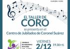 Personas Mayores: El Taller de Coro se presenta en el Centro de Jubilados de Coronel Suárez