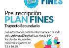 Pre inscripción Plan Fines Trayecto Secundario