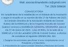 Convocatoria de la Asociación Andante de Coronel Suárez