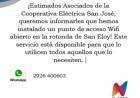 La Cooperativa Eléctrica San José habilitó wifi libre en la rotonda de San Eloy