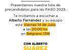 Presentación de lista de Alberto Fernández