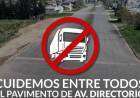 Cuidemos “entre todos” el pavimento de avenida Directorio