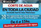 CORTE EN EL SUMINISTRO DE AGUA CORRIENTE