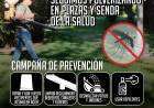 Mosquitos: Pulverización terrestre en plazas y senda de la salud