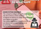 Parte de prensa: alerta por hackeo de Whatsapp