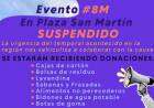 Evento 8 de Marzo suspendido