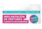 4ta Etapa de la Línea de Financiamiento para Implantación de Pasturas en el Sudoeste Bonaerense 2025