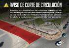 Aviso de corte de circulación