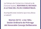 La Cámara de Comercio e Industria de Coronel Suárez reafirma su rechazo a la tasa del 2% en combustibles