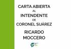 CARTA ABIERTA  AL INTENDENTE DE CORONEL SUÁREZ RICARDO MOCCERO